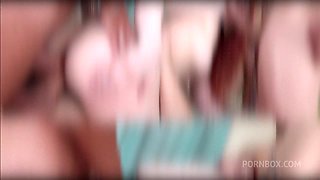 NEXT GANGBANG WITH FIRST DPP! Redhaired slut Lina Sun gets a