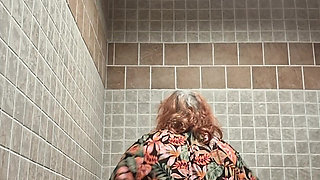 Big Beauty Nurse Vicki Dances and Strips in the Bathroom!