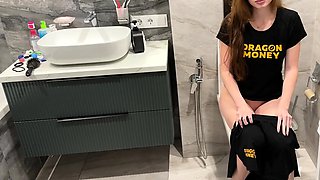 Big ass stepsister fucked in the toilet