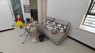 Tie My Girlfriend Wearing a Wig to the Wall and Tickle Her