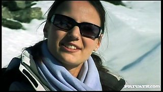 Claudia Rossi Takes a Break from Skiing to Gobble Some Cock - Private Porn Sex Videos
