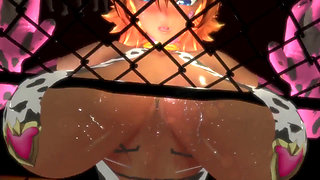 Cow Girl Is Having Standing Missionary Sex in the Sex Cage