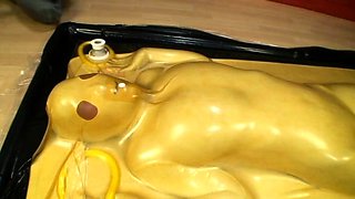 two women fetish latex asslicking and anal mff