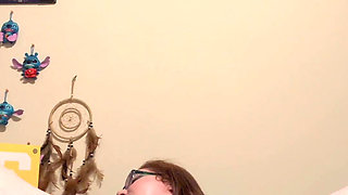 Amateur Ginger Beauty Masturbates in Bed for First Time & Squirts Big