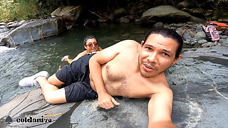 Outdoor Sex Now at the River Blowjob with Sex and Happy Ending Rimming