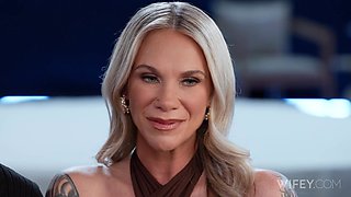 Kaci Kennedy's Blonde Milf Takes a Monster Black Cock In Front of A Hubby