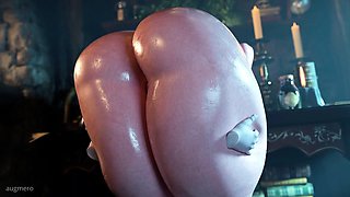 Huge Ass Hex Maniac Fucked by Futa Cumflation