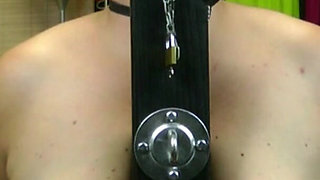 Fixed to a Pillar, He Spanks My Big BBW Tits and My Large Nipples, It Just Turns Me on.