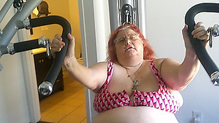 Big Beauty Nurse Vicki Is Exercising in the Gym Part 1
