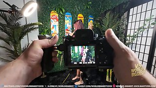 Hot Babe Fucks TikTok Photographers Huge Cock Street Photo Shoot Big Cumshots and Piss -