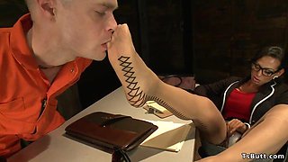 Ladyboy lawyer rectal smashes customer