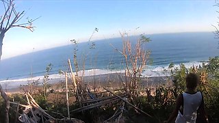Big ass Thai amateur GF beach visit and homemade sex tape