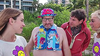 Two cute teens Chloe Temple and Khloe Kapri in a hot threesome with Dean Van Damme