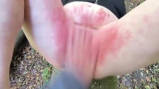 Brutal Whipping in the Woods - BDSM Punishment Session
