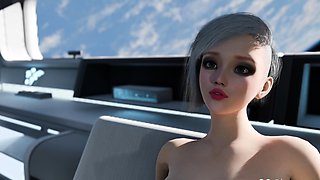 3D animation fuck on a space station with sexy blonde