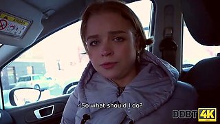 Debt4k. teen stunner wants to go shopping but very first she sucks rod