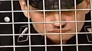 Wild Latex Domination: Blonde Slave in Chains and Cage