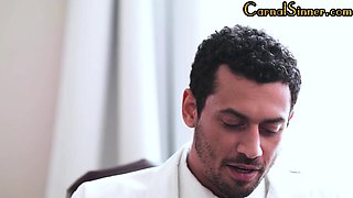 Tattooed smallboobs babe fingered and fucked by her doctor