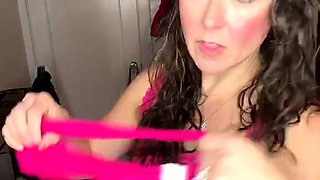 Cute curly brunette solo webcam masturbation
