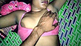 Brother-in-law catches village sister-in-law fingering herself at night and gives her a hard pounding