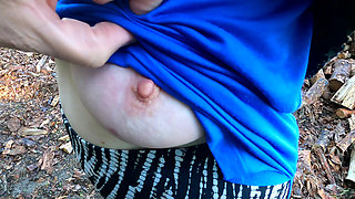 Huge Naked Tits Pounded in the Field