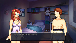 Step Sister with Panties on in Bed