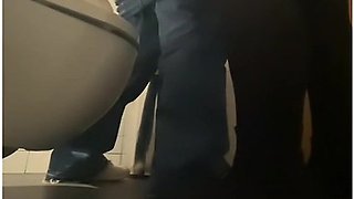 Lesbian Mistress Fucks Straight Girl in Public Toilet