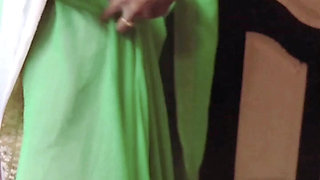 Desi Tamil Slut Wife Renu No Bra Blouse & No Panty Petticoat Saree Tease for Secret Lover! Indianhotwifex
