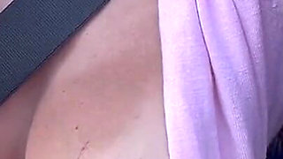 Artemisia Love Flashing Her Juicy Big Tits for You in the Car