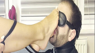 Blindfolded Foot Slave on a Leash - Barefoot Escalation (part 2)