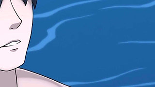 Naruto: Kunoichi Trainer - Virgin Blonde MILF Tsunade with Perfect Body Has Her First Sex Outdoor Underwater with an 18yo Boy