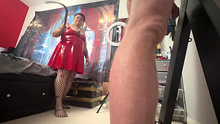 Latex Bubble Gets Flogged and Cained Part 2