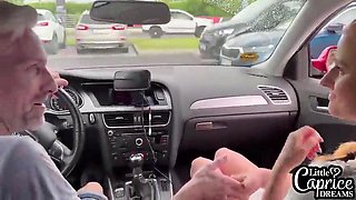 LITTLECAPRICEDREAMS Small Red-haired Lucianna Gets Screwed Outdoors After Street Orgy