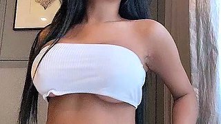 Horny busty blonde babe with big boobs