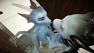 Sultry furry dragon Yr_lesnik getting down in a wild dragon sex scene