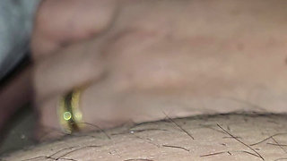 Step mom hand slip into step son big dick in erection for a handjob