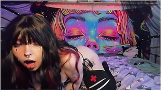 Goth E-girl Francaise Strip Sextoys Et Plug Anal !