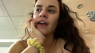 Chubby Brunette Big Boobs Dildo Masturbation