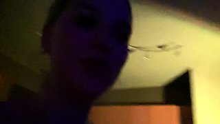Lovely Amateur teen brunette masturbating outdoor