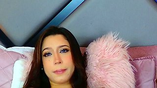 Horny Brunette Gently Caressing Her Clitoris