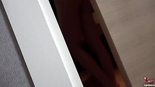 Angel The Dreamgirl in Shiny Nylon Socks and High Heels - Petite Lingerie Foot Fetish 4K