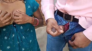 Desi Bhabhi Fucked Hard by College Student on Farm - Big Breasts in Saree