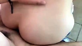 Amateur Bikini Babe in Blue is POV Blowjob Slut