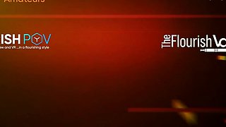 Beautiful Brunette Big Boobs Rides Fake Cock