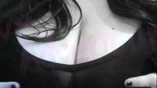 hotwife otaku nerdy Watching Hentai while playing with her Big Tits #4