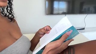 Natasha Carter Hot Ebony Teen Gives Blowjob & Creampie POV - Household Roleplay Fantasy