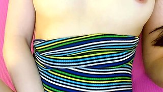 Beauty small tit amateur teen masturbating her shaved pussy