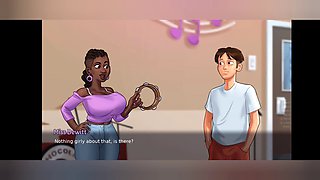 Summer saga, cartoon mom, cartoon teacher