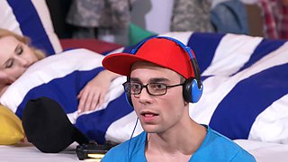 Anie Darling and Angel Wicky seduce their teen girlfriend in hot porn clip