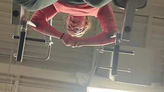 First Time Gym Orgasm!! Cumming at the Gym From an Ab Workout